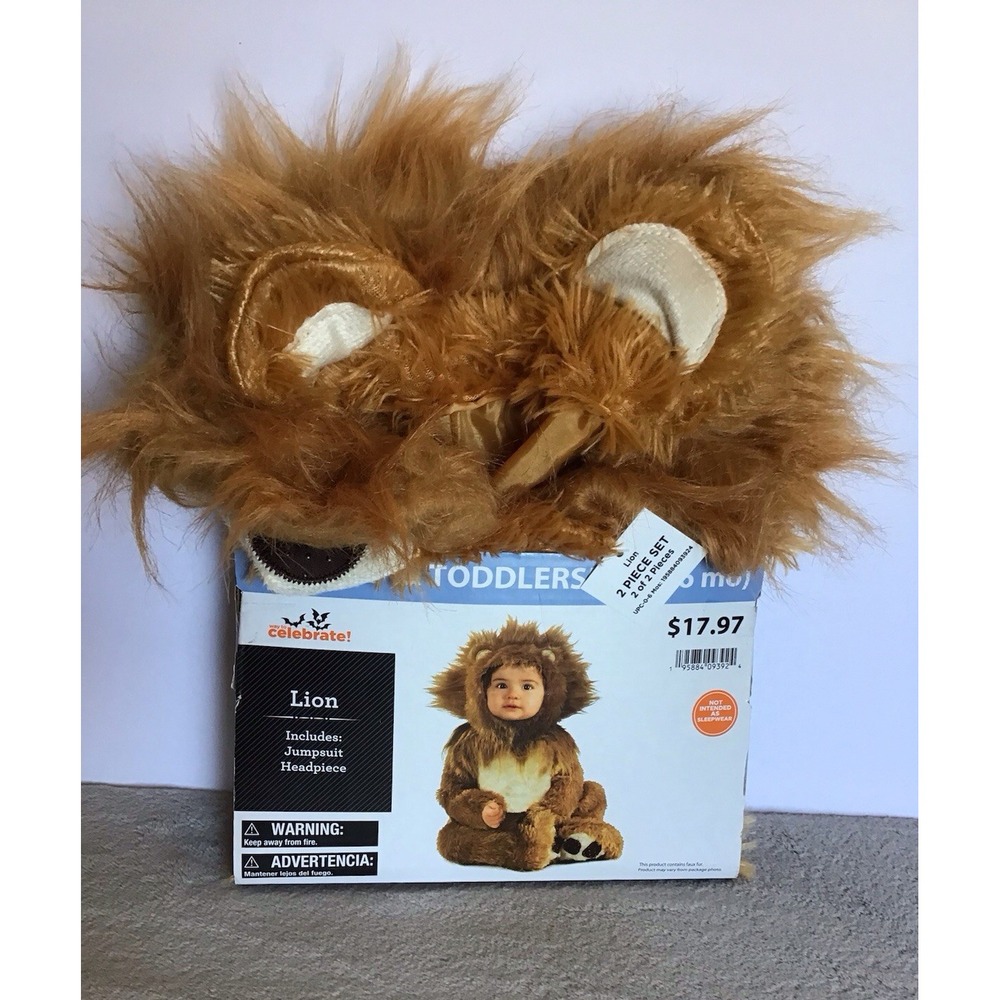 NWT Lion Halloween Costume Size 6-12 Months Way to Celebrate Brand